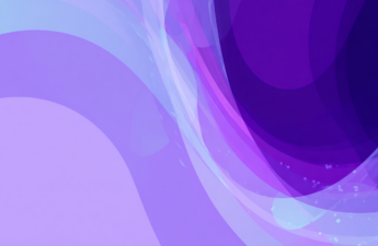 "Illustration on a light lavender background of a small ripple bending a larger stream of purple shapes, representing a brand joining a viral news story