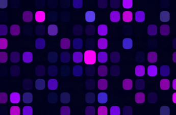 A grid of identical muted purple shapes with one irregular bright violet shape breaking the pattern.