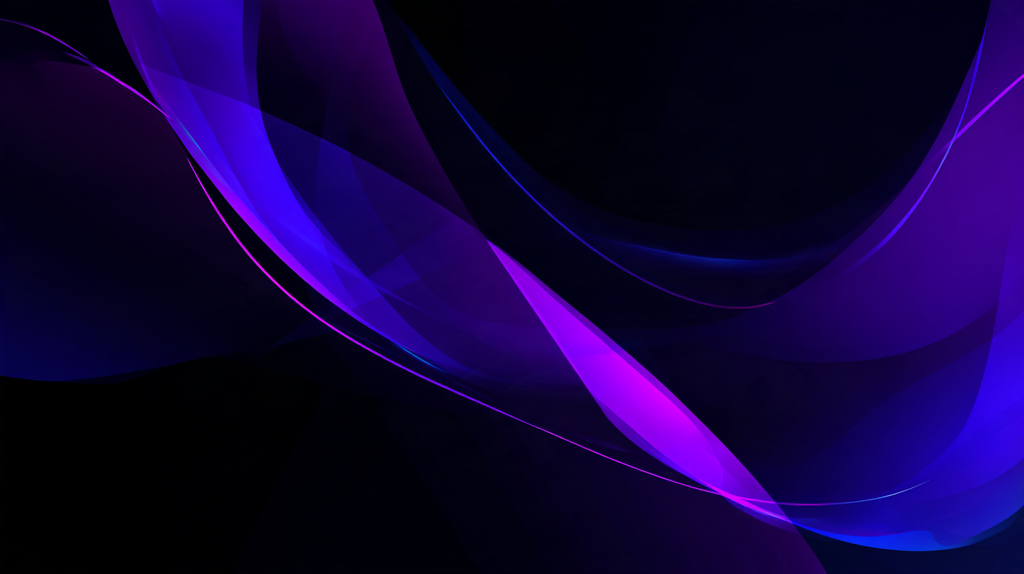 Abstract illustration of an angular shape and a soft organic shape meeting at their edges, in purple tones on a dark background.