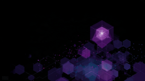 Abstract purple geometric illustration marking SourceCode Communications as a Zenith Awards finalist.