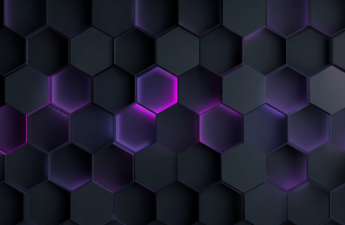 Abstract illustration of a violet bracket selecting one tile from a row of identical shapes on a dark background.