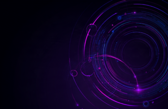 Abstract illustration of a purple line that pauses, loops around a small circle and continues upward on a steeper path.