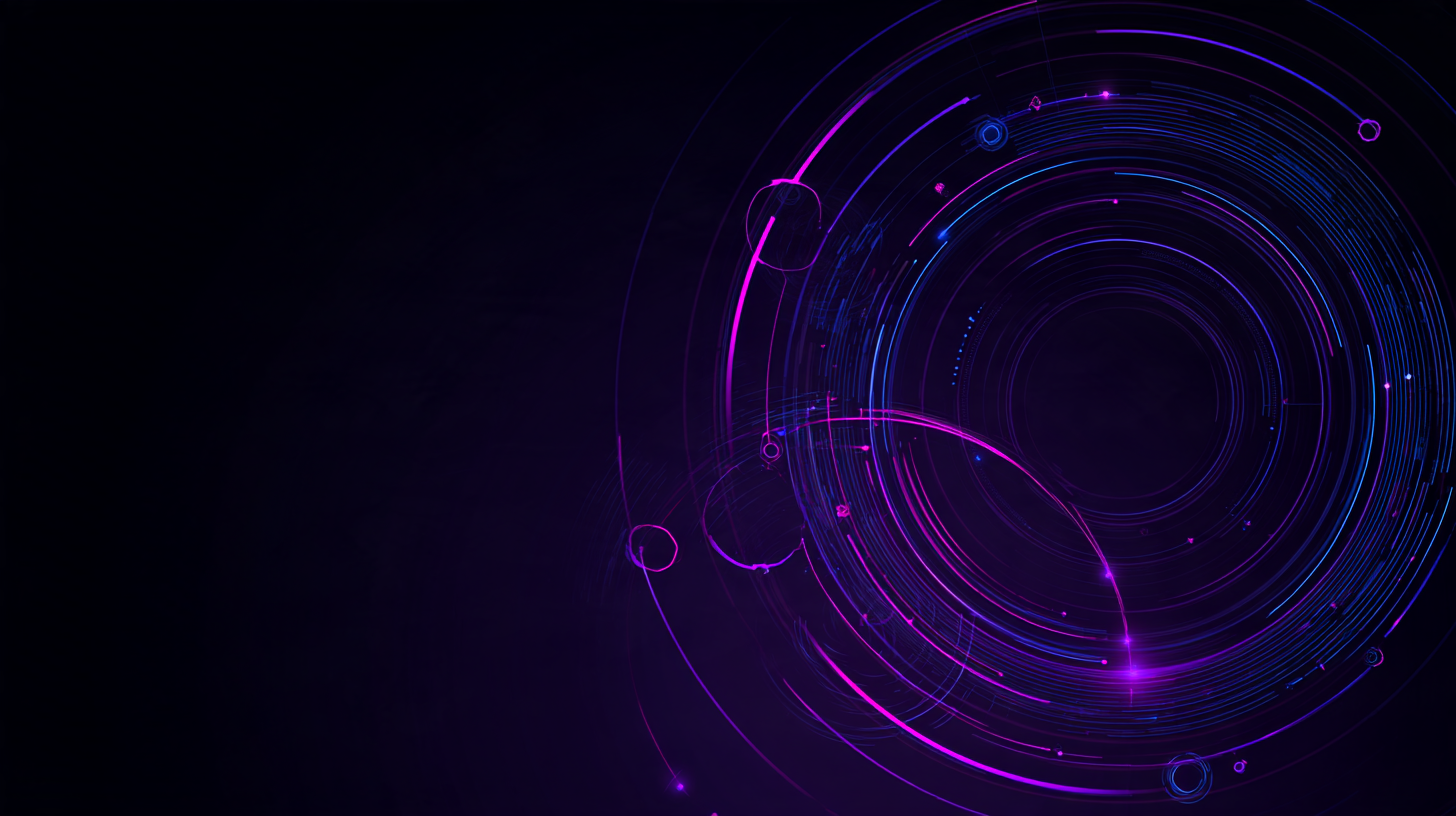 Abstract illustration of a purple line that pauses, loops around a small circle and continues upward on a steeper path.